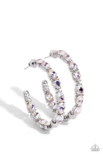 Load image into Gallery viewer, Presidential Pizzazz White Hoop Earrings