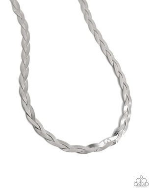 Bewildering Braid Silver Necklace