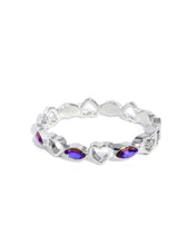 Load image into Gallery viewer, Heartfelt Headline Purple Hinge Bracelet