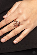 Load image into Gallery viewer, Diamond Duo Copper Skinny Band Ring