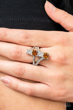 Load image into Gallery viewer, Duplicating Dazzle Brown Skinny Band Ring