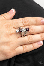 Load image into Gallery viewer, Duplicating Dazzle Purple Skinny Band Ring