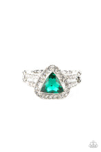 Load image into Gallery viewer, Elevated Engagement Green Skinny Band Ring