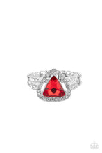 Load image into Gallery viewer, Elevated Engagement Red Skinny Band Ring