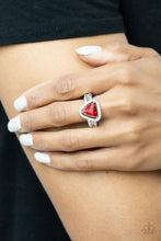 Load image into Gallery viewer, Elevated Engagement Red Skinny Band Ring