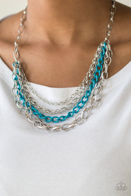 Color Bomb Blue Necklace