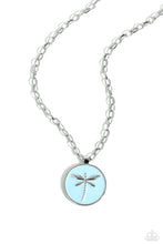Load image into Gallery viewer, Decorated Dragonfly Blue Necklace