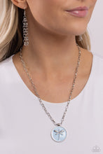 Load image into Gallery viewer, Decorated Dragonfly Blue Necklace