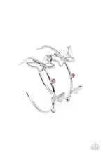Load image into Gallery viewer, Full Out Flutter Pink Hoop Earrings