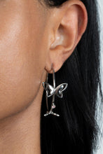 Load image into Gallery viewer, Full Out Flutter Pink Hoop Earrings