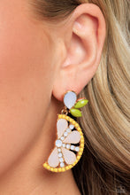 Load image into Gallery viewer, Slice of Summer Yellow Post Earrings