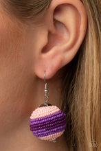 Load image into Gallery viewer, Zest Fest Purple Seed Bead Earrings