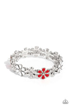 Load image into Gallery viewer, Floral Flair Red Bracelet