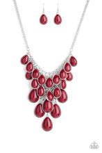 Load image into Gallery viewer, Shop Till You Teardrop Red Necklace