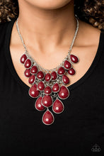 Load image into Gallery viewer, Shop Till You Teardrop Red Necklace