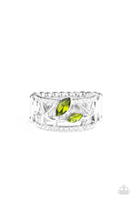 Load image into Gallery viewer, Tilted Twinkle Green Ring