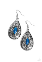 Load image into Gallery viewer, Two Perennials in a Pod Blue Earrings