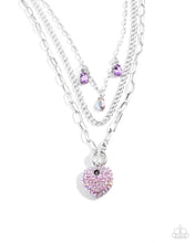 Load image into Gallery viewer, Heart History Purple Necklace