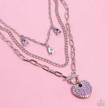 Load image into Gallery viewer, Heart History Purple Necklace