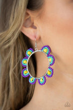 Load image into Gallery viewer, Groovy Gardens Yellow Seed Bead Earring