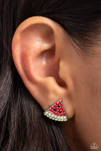 Load image into Gallery viewer, Watermelon Slice Red Post Earring
