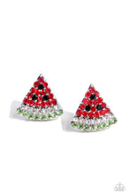 Load image into Gallery viewer, Watermelon Slice Red Post Earring
