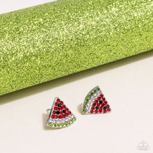 Load image into Gallery viewer, Watermelon Slice Red Post Earring