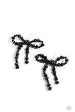 Load image into Gallery viewer, The BOW Must Go On Black Post Earrings