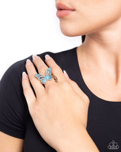 Load image into Gallery viewer, Aerial Aesthetic Blue Skinny Band Ring