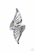 Load image into Gallery viewer, Angels Among Us Blue Skinny Band Ring