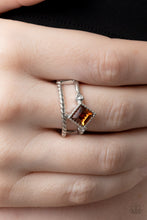 Load image into Gallery viewer, Angling for Attention Brown Skinny Band Ring