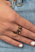 Load image into Gallery viewer, Bubbly Effervescence Copper Skinny Band Ring