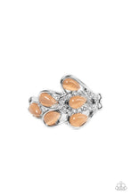 Load image into Gallery viewer, Cat’s Eye Cadence Orange Skinny Band Ring