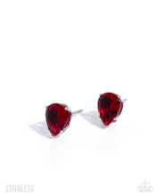 Load image into Gallery viewer, Teardrop Transit Red Post Earrings