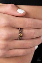 Load image into Gallery viewer, Frosted Flower Beds Copper Skinny Band Ring