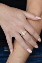 Load image into Gallery viewer, Floral Frou-Frou Gold Skinny Band Ring