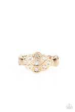 Load image into Gallery viewer, Floral Frou-Frou Gold Skinny Band Ring