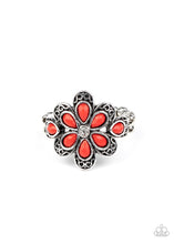 Load image into Gallery viewer, Fruity Florals Red Skinny Band Ring