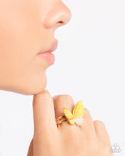Load image into Gallery viewer, Fluttering Fidelity Yellow Skinny Band Ring