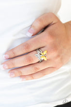 Load image into Gallery viewer, Flutter Flirt Yellow Skinny Band Ring