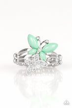 Load image into Gallery viewer, Flutter Flirt Green Skinny Band Ring