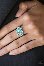 Load image into Gallery viewer, Friends in High-End Places Blue Skinny Band Ring