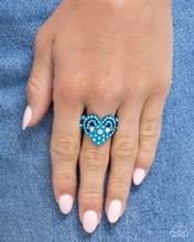 Load image into Gallery viewer, Gallant Glitter Blue Skinny Band Ring