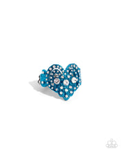 Load image into Gallery viewer, Gallant Glitter Blue Skinny Band Ring