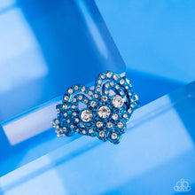 Load image into Gallery viewer, Gallant Glitter Blue Skinny Band Ring