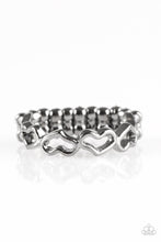Load image into Gallery viewer, Heart Art Black Skinny Band Ring