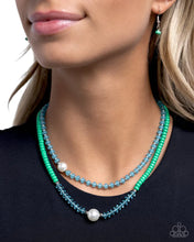 Load image into Gallery viewer, Multicolored Masquerade Green Necklace
