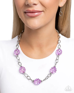 Gentle Glass Purple Necklace
