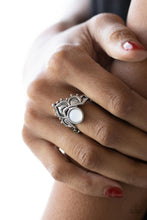 Load image into Gallery viewer, Lotus Solstice White Skinny Band Ring