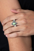 Load image into Gallery viewer, Mineral Minimalist Green Skinny Band Ring